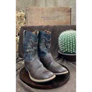 Magellan Youth - Size 6 - Brown/Black Square Toe Cowboy Boots Style 167252
