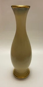 Vintage Mid Century Bay Keramik Vase 52-20 Creme mit Goldrand W. Germany 50er J. - Bild 1 von 2