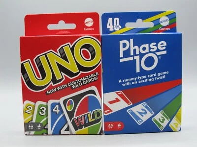 Mattel Classic Uno & Phase 10 Card Games New - Image 1 of 4