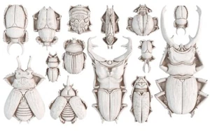 IOD Iron Orchid Specimen Bug Insect Scarab Collecting Silicone Mould ATC 6x10 - Picture 1 of 7