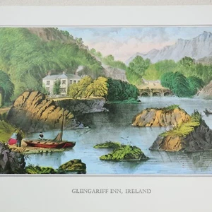 Currier & Ives De Colección Impresión Glengariff Inn Irlanda Ilustración Viaje Arte Decoración - Imagen 1 de 6