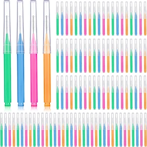 100 Pieces Braces Brush for Cleaner Interdental Brush Toothpick Dental Tooth Flo - Picture 1 of 12
