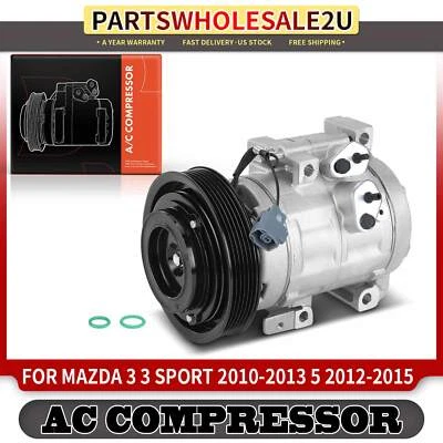 Compresor de aire acondicionado con 6 ranuras para Mazda 3 3 Sport 2010-2013 5 2012-2015 2,3 L 2,5 L Foto 1 de 4