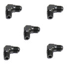 5 Pieces Black An6 6-An Male To 1/4"Npt Male 90 Degree Flare Fitting Adapter