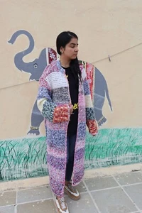 Crochet jacket Crochet jacket / Hand-knitted Crochet Cardigan / Free size - Picture 1 of 5