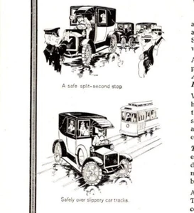 Antica pubblicità 1917 catene pneumatici erbacce catena americana Bridgeport Ontario sicurezza 2/1917 - Foto 1 di 4