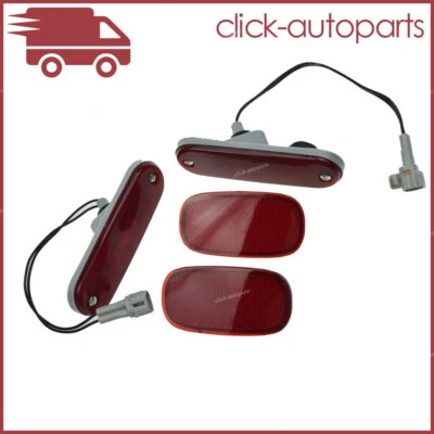 4Pcs Rear Bumper Reflector Side Marker Signal Lamp Kit For 1996-04 Toyota RAV4 Foto 1 de 4