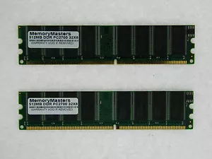 1GB 2X512MB PC2700 333MHZ Low-Density memory RAM DDR333 Desktop NON-ECC DIMM RAM - Picture 1 of 1