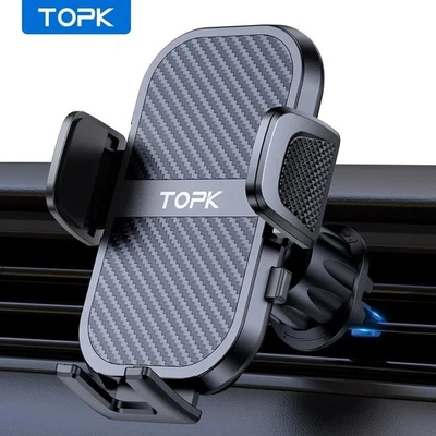 Car-Phone Holder Air Vent Mount 360° Rotation Adjustable Clip for 4"-7" Phones - Image 1 of 4