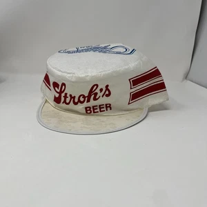 VINTAGE 1980s STROH'S BEER Painters Cap RED STRIPED Concert Jamboree Vintage 1984 - Bild 1 von 6