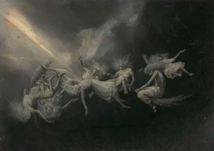 Lightning Struck a Flock of Witches William Holbrook Beard Poster Wall Art Print - Picture 1 of 6