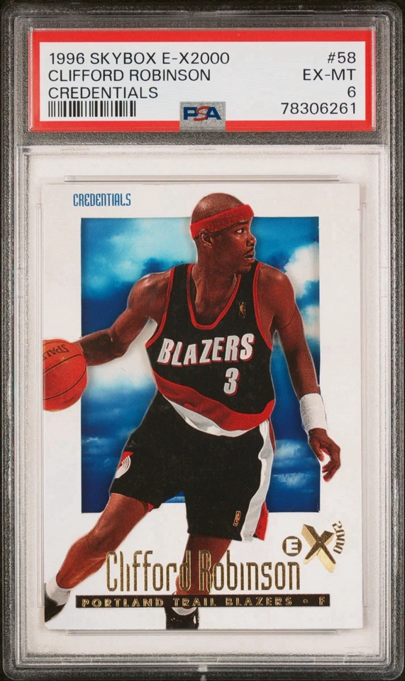 1996 SKYBOX E-X2000 CREDENTIALS #58 CLIFFORD ROBINSON/499 PSA 6 - Image 1 of 2