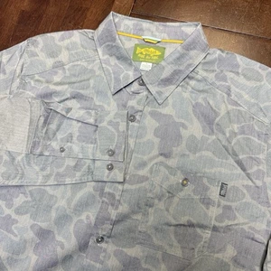 Marsh Wear Ride The Tide Mens L Canvas Shirt Jacket Shacket Camouflage Hunting - Picture 1 of 7