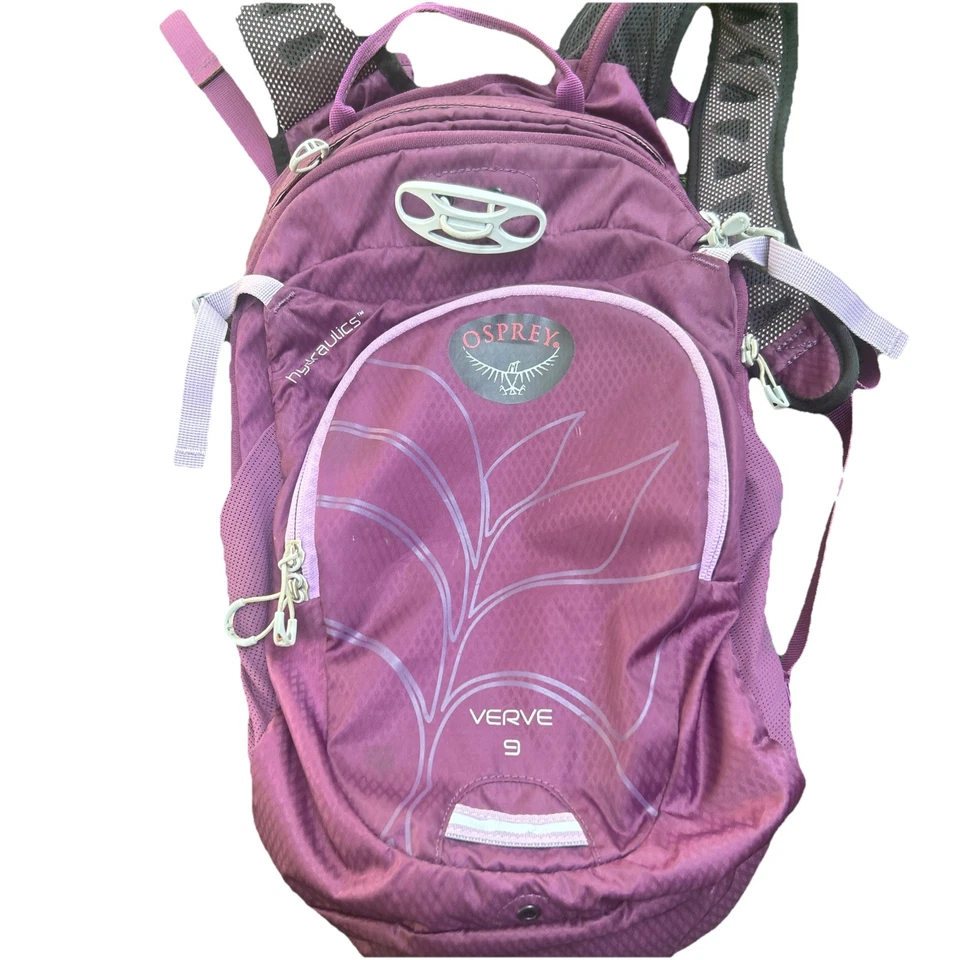 Mochila Osprey Verve 9 Pequeña Exterior Senderismo Púrpura Sin Vejiga de Agua Foto 1 de 4
