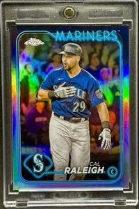 Cal Raleigh RARE REFRACTOR INVESTMENT CARD TOPPS CHROME SSP MARINERS MINT - Picture 1 of 2