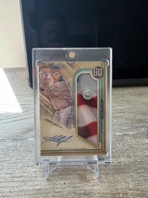2019 Topps Gypsy Queen Jesus Aguiar MLB Stance Sock Relic Auto /10Home Run Derby - Image 1 of 4