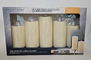 Sterno Home Confezione 5 Candele LED Cera Con Telecomando Nuove Scatola Sigillata - Foto 1 di 15