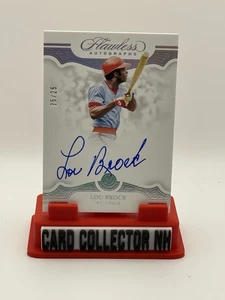 2019 Panini Flawless Auto Lou Brock Autograph 25/25  - Bild 1 von 3