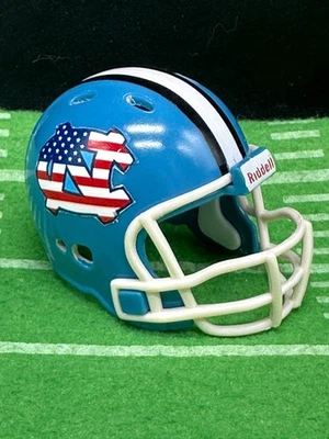 North Carolina Tar Heels Custom Blue USA 2012 Throwback Pocket Pro Helmet - Image 1 of 4