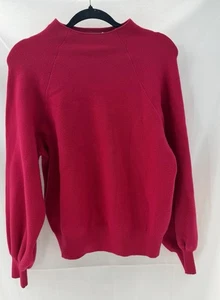 Anthropologie Pullover mit Stehkragen S dunkelrosa klassisch adrett stilvoll trendy chic - Bild 1 von 12