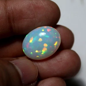 14.9 Cts 19.7x15.2MM Natural AAAA Multi Fire Ethiopian Opal Oval Shape Cabochon - Picture 1 of 6