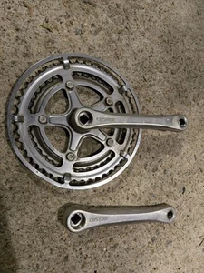 Vintage SR Sakae 170mm Square Taper Road Bike Double Crank Crankset w/ Guard - Picture 1 of 2