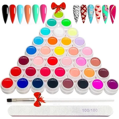 UV Nagellack Set, 36 Farben Gel Nagellack Set, UV Farbgel Set mit Nagelfeile ... - Bild 1 von 4