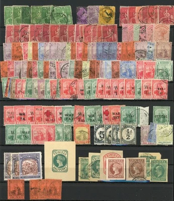 Trinidad y Tobago Lote en 3 tarjetas de stock, años 1860, Britannias etc. 100+ Foto 1 de 2