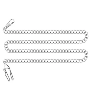 Retro Antique Vintage Watch Chain Silver V5J16168 - Foto 1 di 7