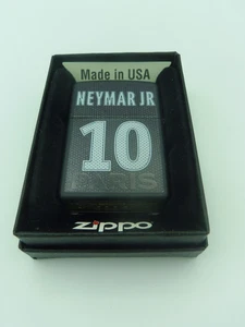 BRIQUET ZIPPO ESSENCE - NEYMAR JR 10 , PARIS SAINT GERMAIN , PSG 2017 , NOIR TBE - Picture 1 of 6