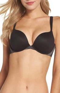 Spanx SF0515 Pillow Cup Signature PushUp Plunge Underwire Bra Sz 34B Black - Picture 1 of 2