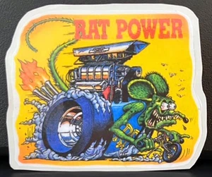 PEGATINA VRHTF NHRA "DE COLECCIÓN SUPER COOL "ED ROTH-RAT FINK STYLE RAT POWER" 3,5" X 5" - Imagen 1 de 1