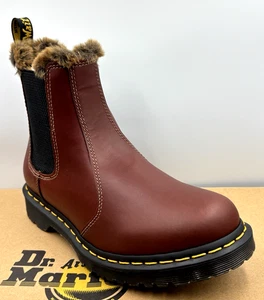 DR MARTENS 2976 LEONORE ABRUZZO FAUX FUR LINED CHELSEA BOOTS SIZE UK 6 EU 39 - Picture 1 of 6