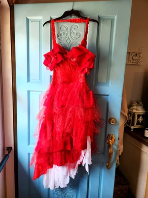 CUSTOMIZED Suicide Squad 2 HARLEY QUINN Red Dress (L) Costume w Leg Gun Holsters - Image 1 of 4