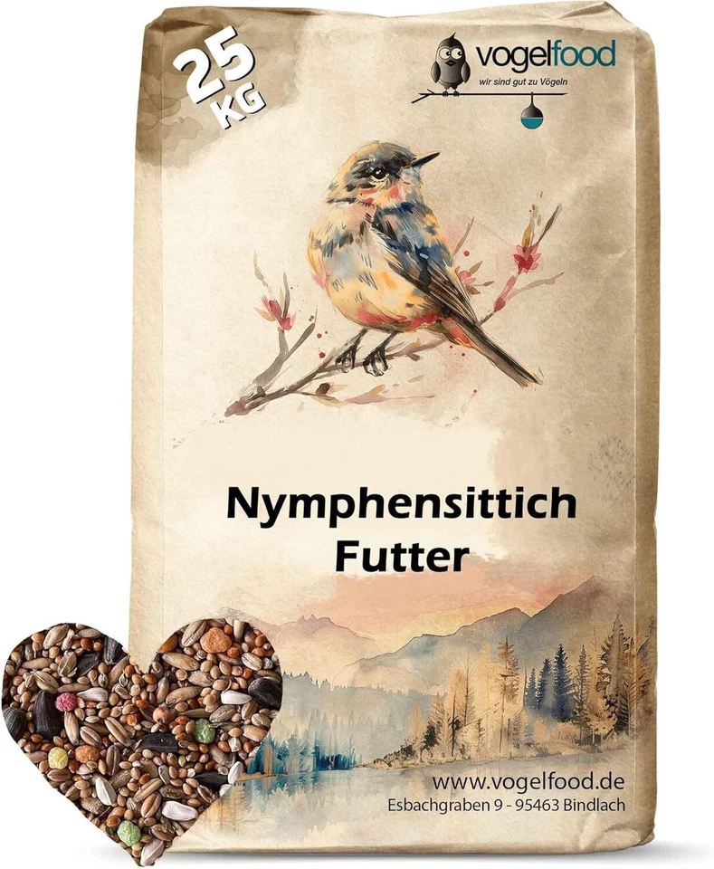 25 kg Nymphensittichfutter Großsittichfutter Ziervögel Vogelfutter  - Bild 1 von 4