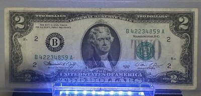 1976 Series 2 Dollar Bill B Note #2 Mint  Uncirculated - Image 1 of 4