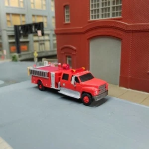 1/87 HO Scale Custom Built 1990's Ford F700 Series Fire Pumper Truck - Picture 1 of 8