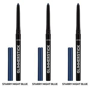 NEW Avon Glimmerstick Retractable Eyeliner - STARRY NIGHT BLUE 0.28 g / SET OF 3 - Picture 1 of 12