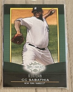 2011 Topps Triple Threads #75 CC SABATHIA Emerald Parallel Insert Card /249