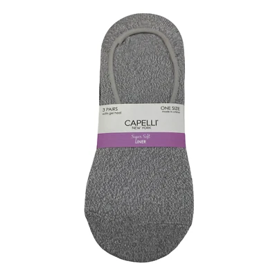 Forro súper suave Capelli New York para mujer 3 pares de tacón de gel talla única Foto 1 de 2
