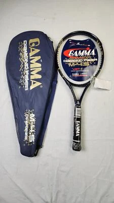 Gamma Diamond Fiber Tennis Racket w/ Cover - 4 1/2 in, Longbody, OS, Vintage - Image 1 of 4
