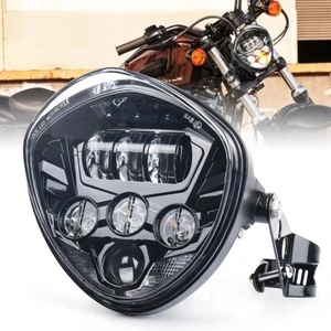 For Harley-Davidson Sportster XL883 XL1200 7" Inch LED Headlight Hi/Lo DRL Lamp - Bild 1 von 11