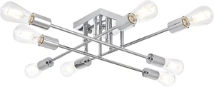 8 Light Modern Semi Flush Mount Ceiling Light Mid Century Sputnik Lighting in Ch - Picture 1 of 7