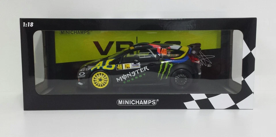 MINICHAMPS 1/18 Diecast Model Car Rally Ford Fiesta V.Rossi VR46 Monza 2012 - Image 1 of 4