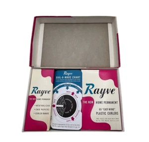 Vintage Rayve Home Permanent Kit Complete Dial-A-Wave Chart Hair Curlers RARE - Picture 1 of 23