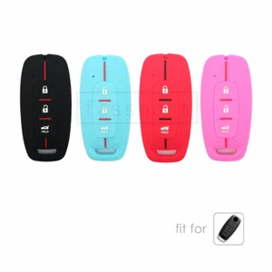 Funda protectora de silicona apta para NISSAN Pathfinder Kicks Rogue Remote Key 3 botones - Imagen 1 de 22