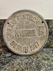 Julius Pintsch A.G. Berlin 1917 Metal Sign ~ Inventor Pintsch Gas ~ Cool Find!