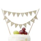Mr & Mrs or Just Married Wedding Cake Bunting Toppers - Natural, Ivory or White