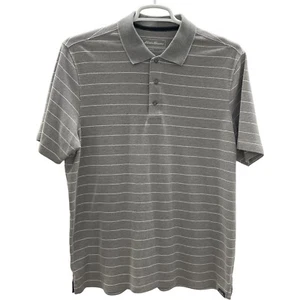 Herren Golf Poloshirt Gr. L Eddie Bauer Travex Baumwollmischung Strick grau gestreift - Bild 1 von 12