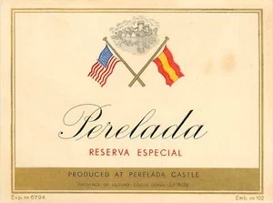 Perelada Reserva Especial Castillo Perelada Gerona Brava España Vintage Etiqueta de Vino - Imagen 1 de 1